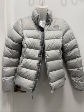 North Face 700 Quilted Down Jacket Light Gray Size XS Women’s
